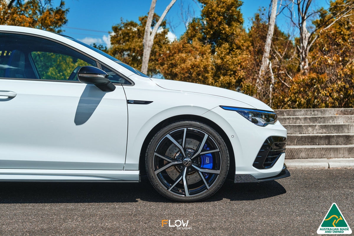 Flow Designs - MK8 Golf R Front Lip Splitter Winglets (Pair)