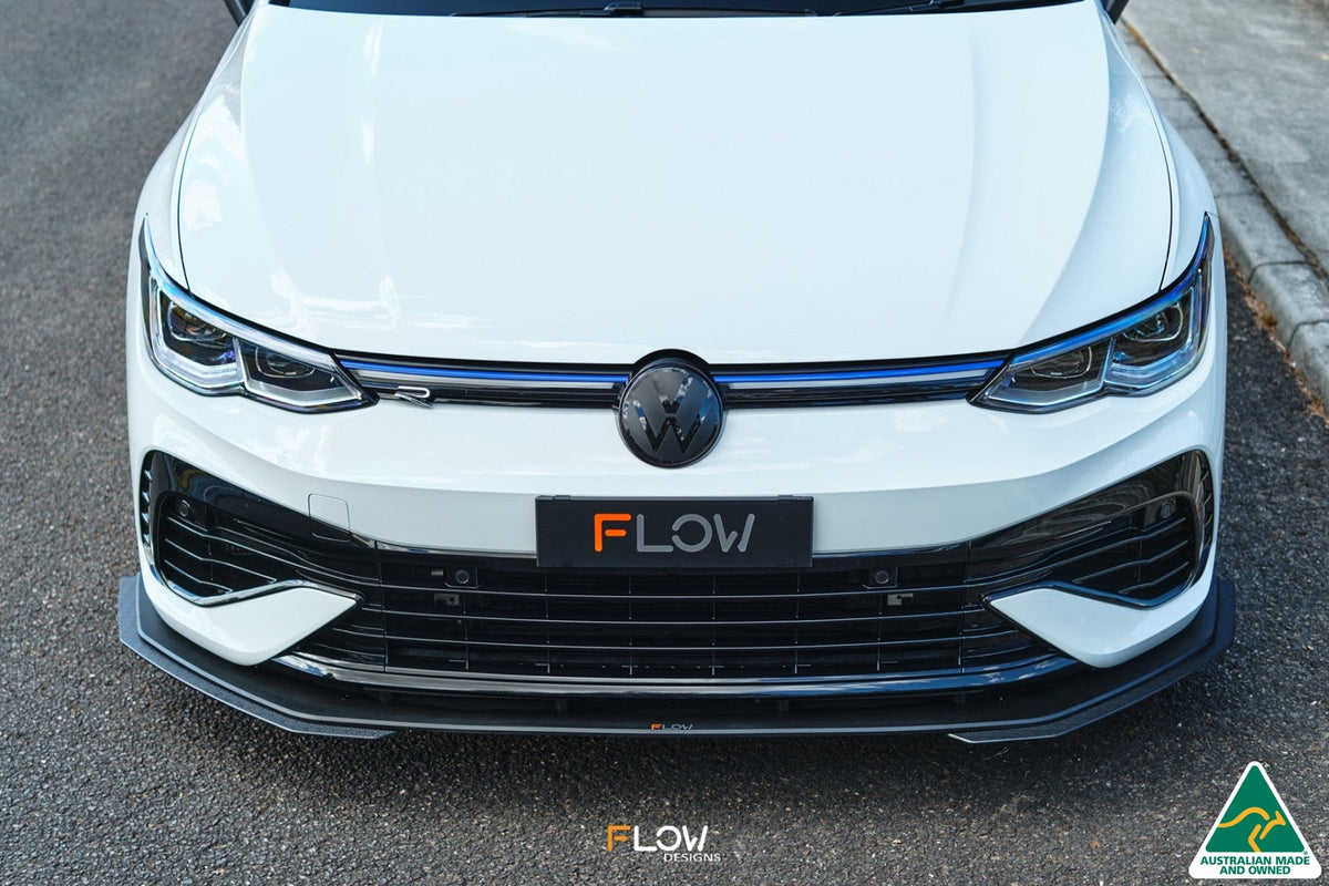 Flow Designs - MK8 Golf R Front Lip Splitter Extensions (Pair)