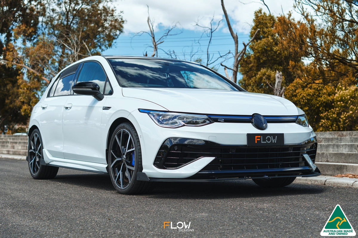Flow Designs - MK8 Golf R Front Lip Splitter Winglets (Pair)