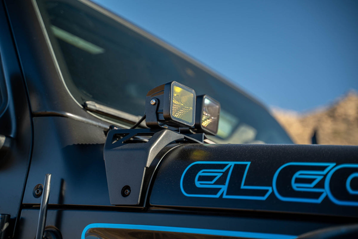 DV8 Offroad - 2021-2026 Jeep Wrangler JL 4xe | Dual Light Pod Mounts - LBJL-12