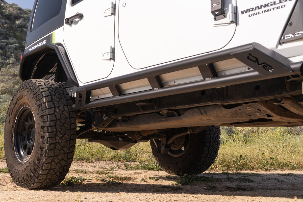 DV8 Offroad - 2007-2018 Jeep Wrangler JK 4-Door Rock Sliders - SRJK-07