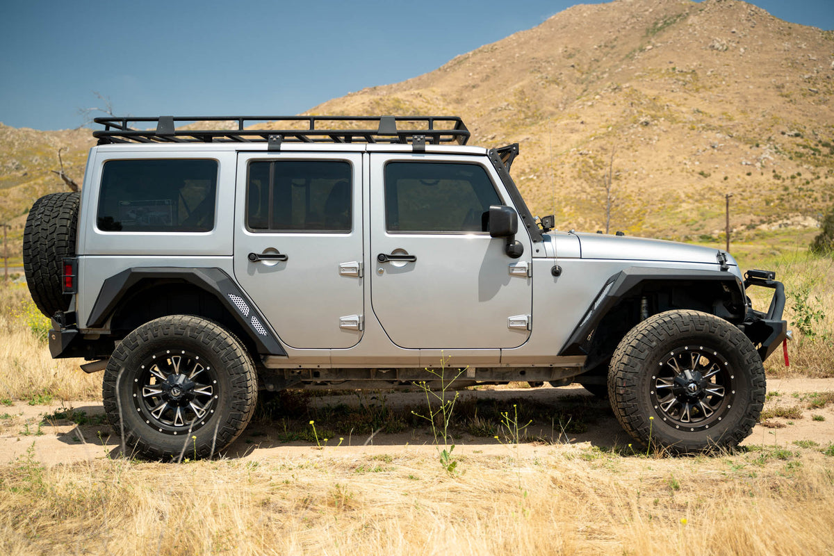 DV8 Offroad - 2007-2018 Jeep Wrangler JK Armor Fender Flares | Front & Rear - FDJK-09
