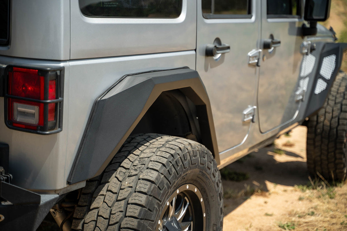 DV8 Offroad - 2007-2018 Jeep Wrangler JK Armor Fender Flares | Front & Rear - FDJK-09