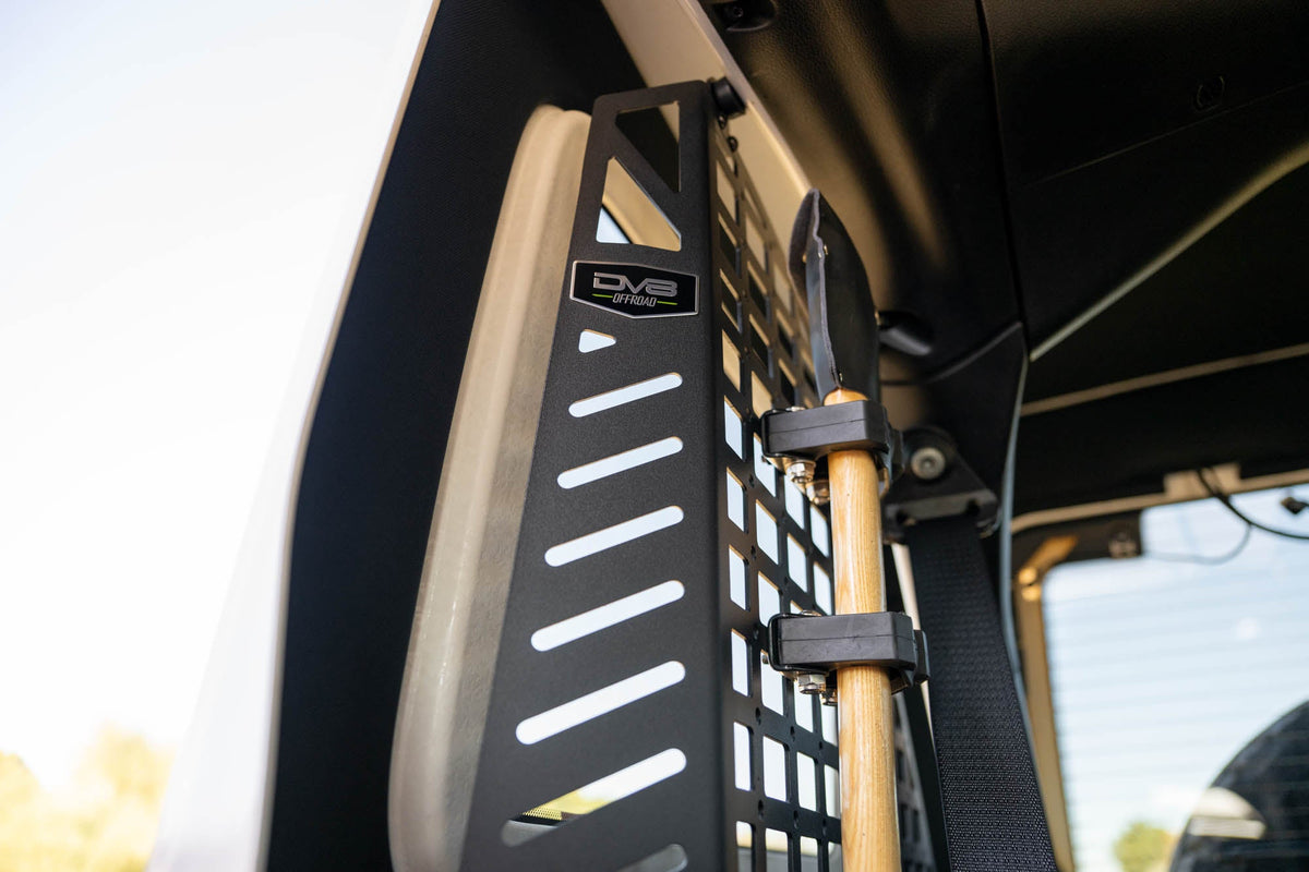 DV8 Offroad - 2018-2026 Jeep Wrangler JL 4-Door Rear Window Pocketed Molle Panels - MPJL-02