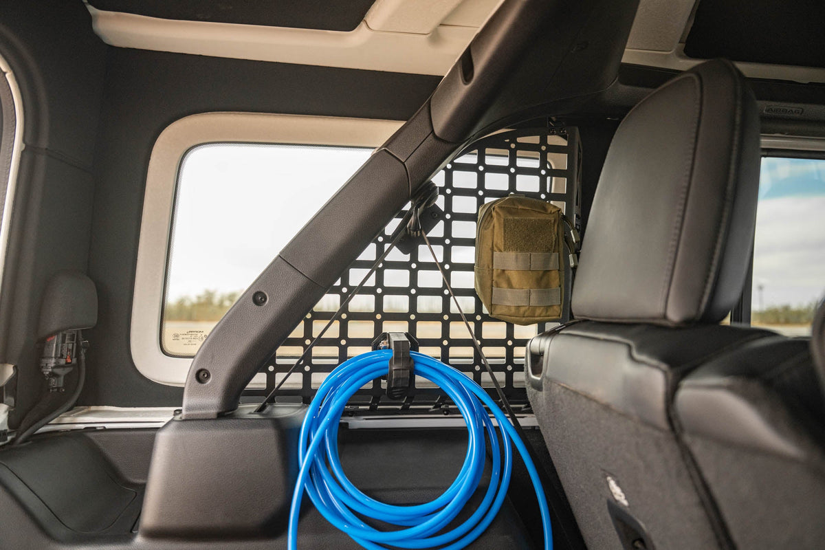 DV8 Offroad - 2018-2026 Jeep Wrangler JL 4-Door Rear Window Pocketed Molle Panels - MPJL-02