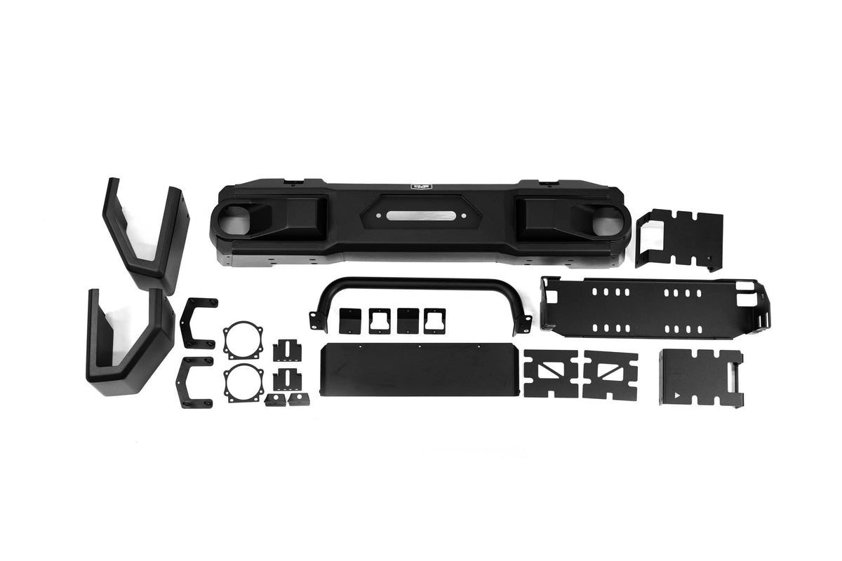 DV8 Offroad - 2018-2026 Jeep Wrangler JL & 2020-2025 Gladiator JT OE Plus Front Bumper - FBJL-13