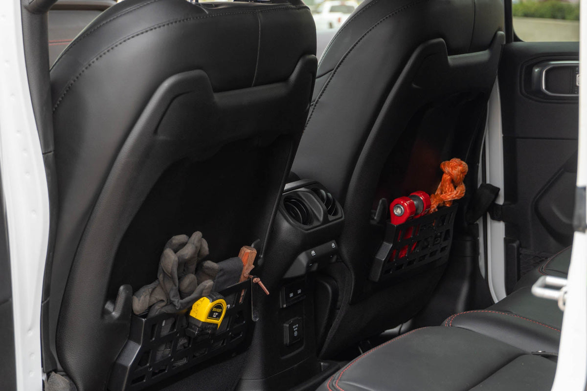 DV8 Offroad - 2018-2026 Jeep Wrangler & Gladiator Rubicon/Mojave | Seat Back Molle Pockets - MPJL-09