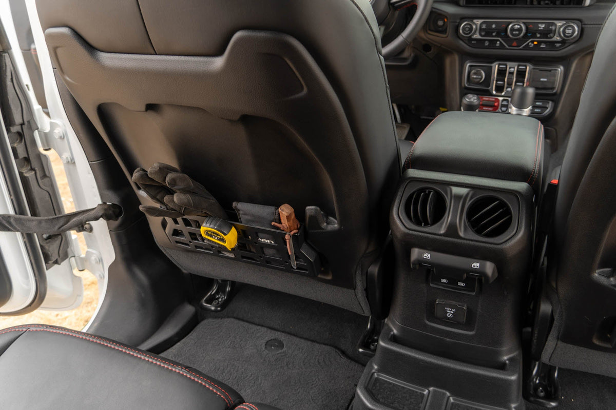 DV8 Offroad - 2018-2026 Jeep Wrangler & Gladiator Rubicon/Mojave | Seat Back Molle Pockets - MPJL-09