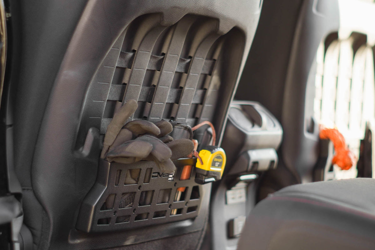 DV8 Offroad - 2018-2026 Jeep Wrangler & Gladiator Rubicon/Mojave | Seat Back Molle Pockets - MPJL-09