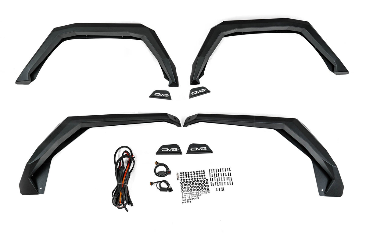DV8 Offroad - 2020-2026 Jeep Gladiator JT Armor Fender Flares - FDGL-09