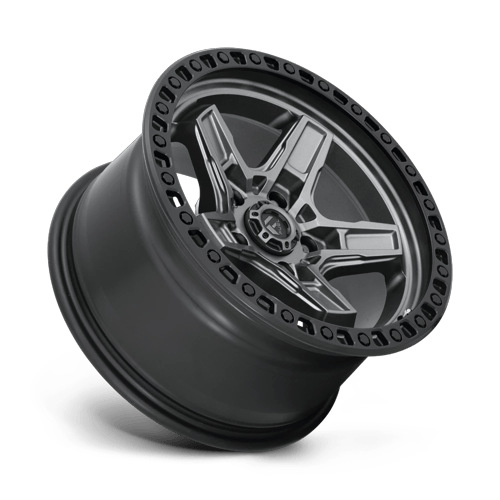 Fuel Off-Road Aluminum Wheels 17X9 Kicker D698 Matte Gunmetal Black Bead Ring