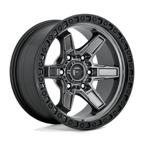 Fuel Off-Road Aluminum Wheels 17X9 Kicker D698 Matte Gunmetal Black Bead Ring