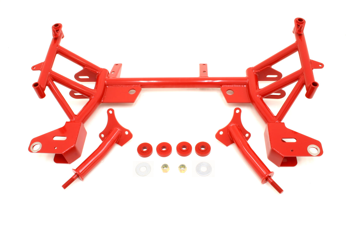 BMR 93-02 F-Body K-Member w/ SBC/BBC Motor Mounts and Pinto Rack Mounts - Red - KM005-1R