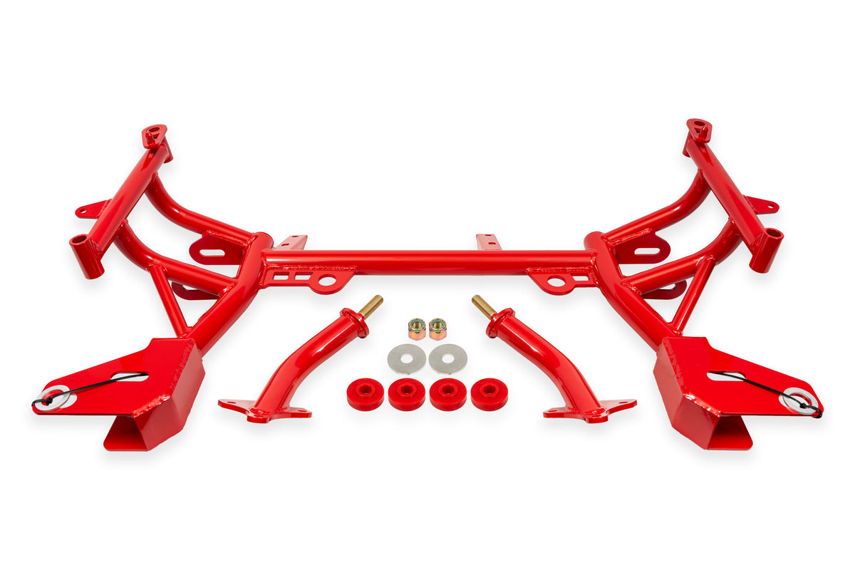 BMR 93-02 F-Body K-Member w/ Turbo SBC/BBC Motor Mounts and Pinto Mounts - Red - KM015-1R