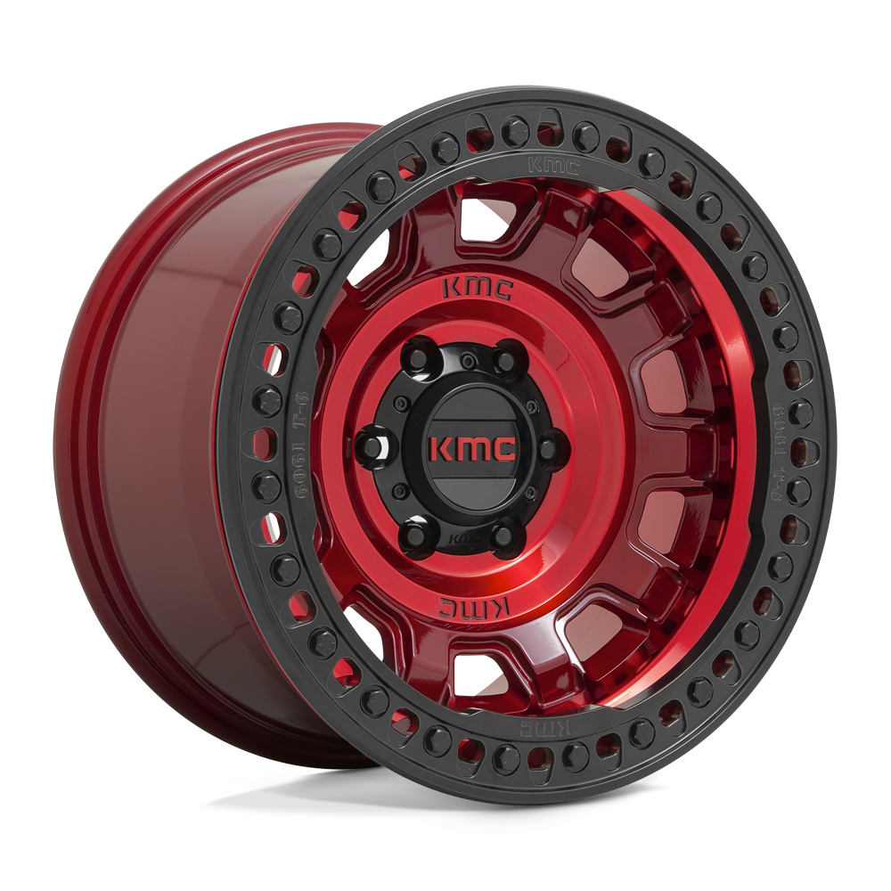 KMC Km236 Tank Beadlock 17X9 6X139.7 -38MM Candy Red