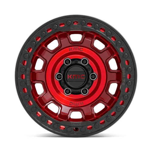 KMC Km236 Tank Beadlock 17X9 6X139.7 -38MM Candy Red