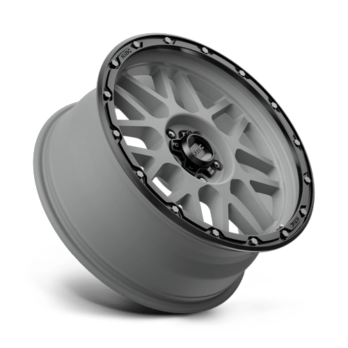 KMC Km535 Grenade Off-Road 20X9 5X127 +18MM Matte Gray W/ Matte Black Lip
