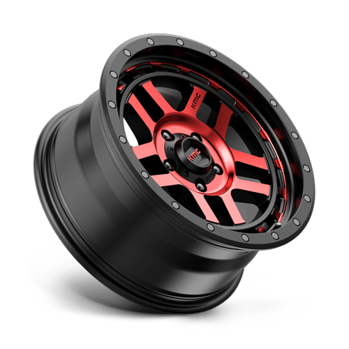 KMC Km540 Recon 18X8.5 5X127 +0MM Gloss Black Mach W/ Red Tint