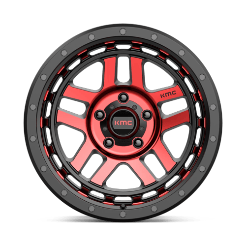 KMC Km540 Recon 18X8.5 5X127 +0MM Gloss Black Mach W/ Red Tint