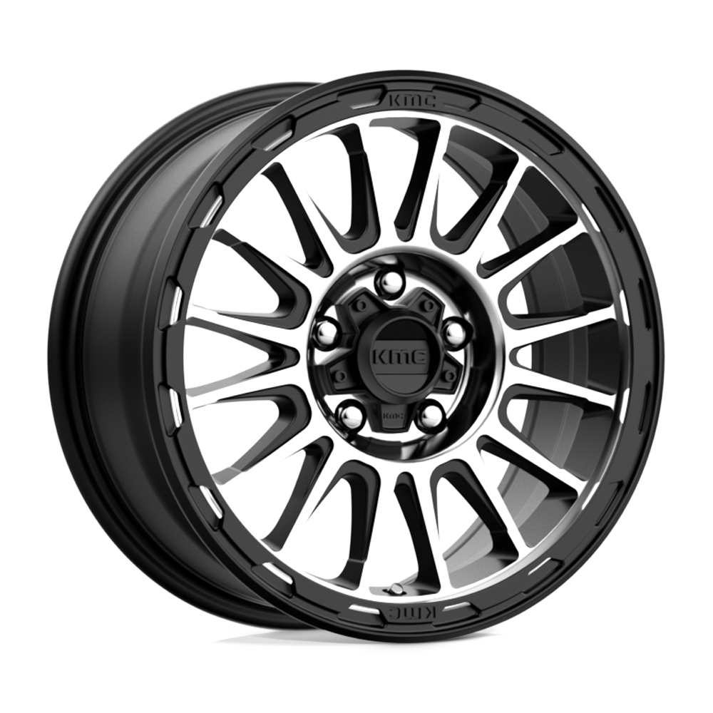 KMC Km542 Impact 17X8 5X108 +38MM Satin Black Machined