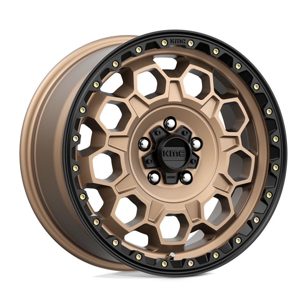 KMC Km545 Trek 17X8 5X114.3 +35MM Matte Bronze W/ Black Lip