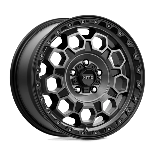 KMC Km545 Trek 17X8 6X139.7 +20MM Satin Black W/ Gray Tint