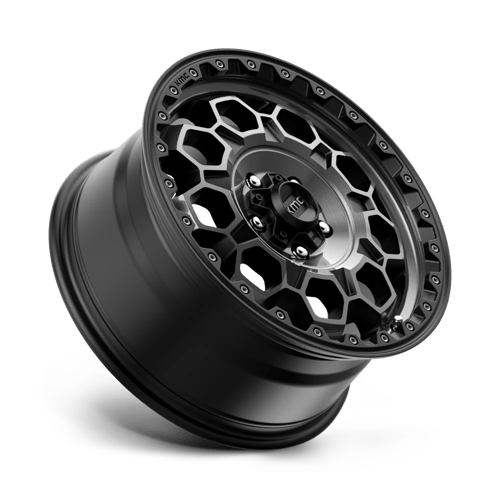 KMC Km545 Trek 17X9 6X139.7 -12MM Satin Black W/ Gray Tint