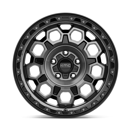 KMC Km545 Trek 17X8 6X139.7 +20MM Satin Black W/ Gray Tint