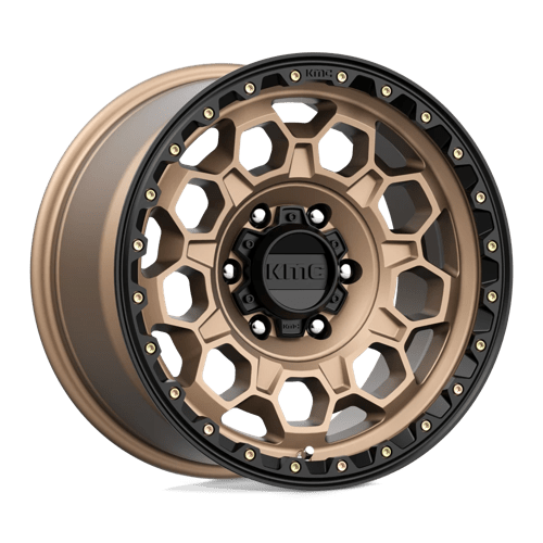 KMC Km545 Trek 17X9 6X139.7 +0MM Matte Bronze W/ Black Lip