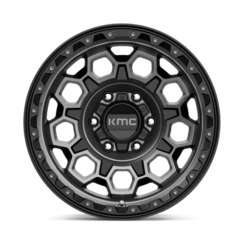 KMC Km545 Trek 17X9 6X139.7 +0MM Satin Black W/ Gray Tint