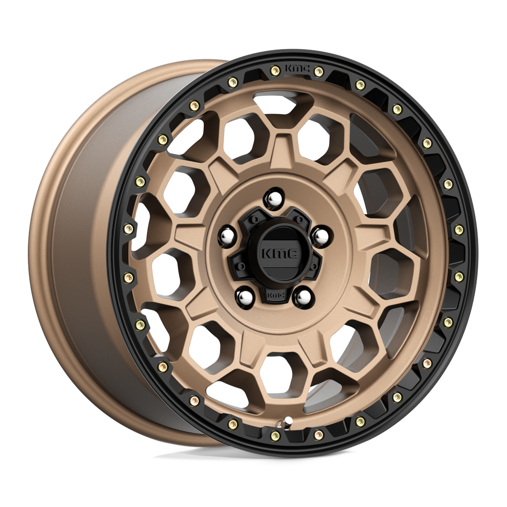 KMC Km545 Trek 17X9 5X127 +18MM Matte Bronze W/ Black Lip