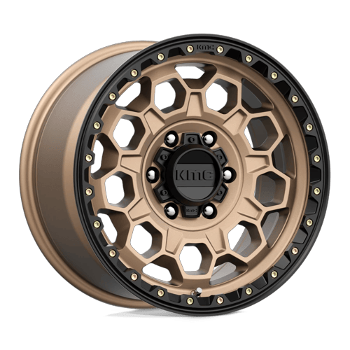 KMC Km545 Trek 17X9 6X139.7 +18MM Matte Bronze W/ Black Lip