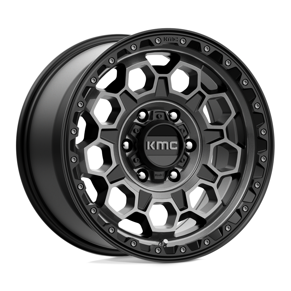 KMC Km545 Trek 17X9 6X135 +18MM Satin Black W/ Gray Tint
