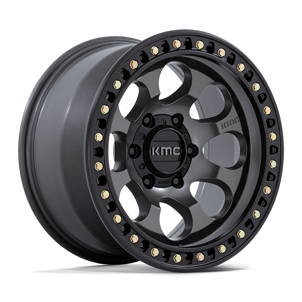 KMC Km550 Riot Sbl 17X8.5 5X127 +10MM Anthracite W/ Satin Black Lip