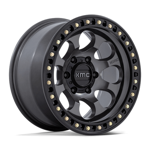 KMC Km550 Riot Sbl 17X8.5 6X139.7 +10MM Anthracite W/ Satin Black Lip
