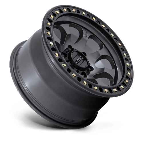 KMC Km550 Riot Sbl 17X8.5 6X139.7 +10MM Anthracite W/ Satin Black Lip