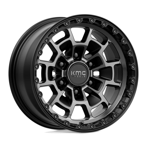 KMC Km718 Summit 16X8 6X139.7 +0MM Satin Black W/ Gray Tint