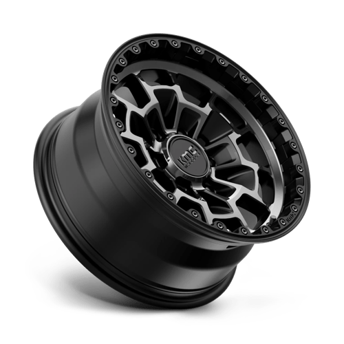 KMC Km718 Summit 16X8 6X139.7 +0MM Satin Black W/ Gray Tint