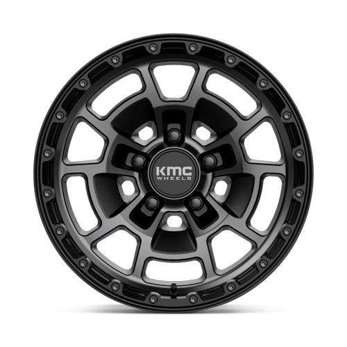 KMC Km718 Summit 17X8.5 5X127 +0MM Satin Black W/ Gray Tint