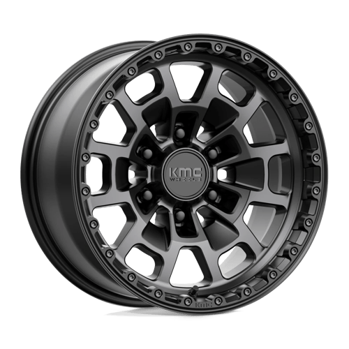 KMC Km718 Summit 17X8.5 6X139.7 +0MM Satin Black W/ Gray Tint