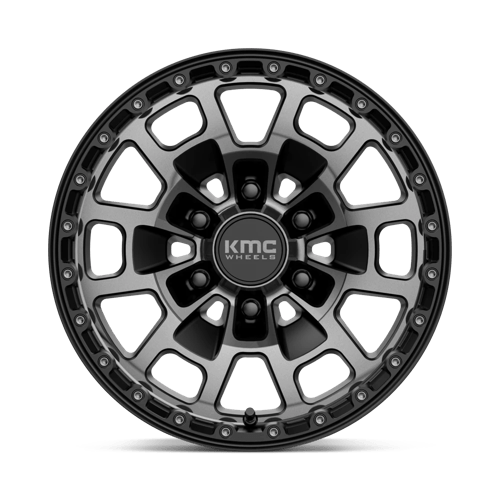 KMC Km718 Summit 17X8.5 6X139.7 +18MM Satin Black W/ Gray Tint
