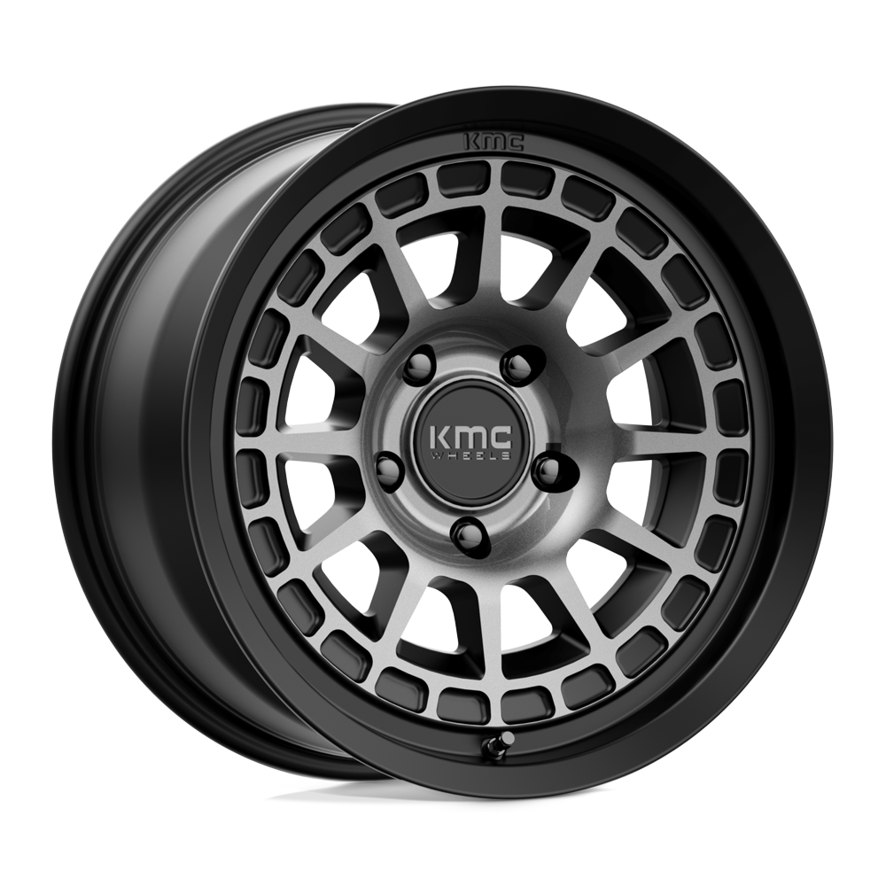 KMC Km719 Canyon 17X8.5 5X127 +0MM Satin Black W/ Gray Tint