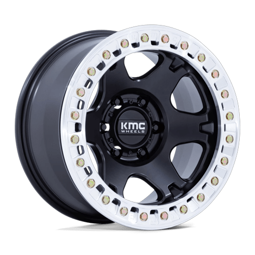 KMC Km238 Vi Beadlock 17X9 5X127 -12MM Satin Black W/ Machined Ring
