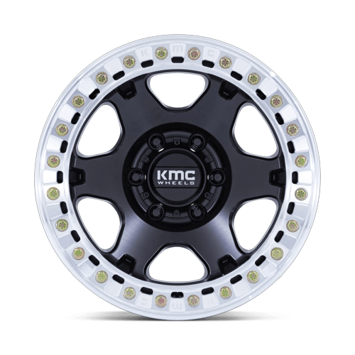 KMC Km238 Vi Beadlock 17X9 6X139.7 -38MM Satin Black W/ Machined Ring