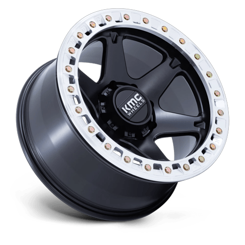 KMC Km238 Vi Beadlock 20X10 5X127 -48MM Satin Black W/ Machined Ring