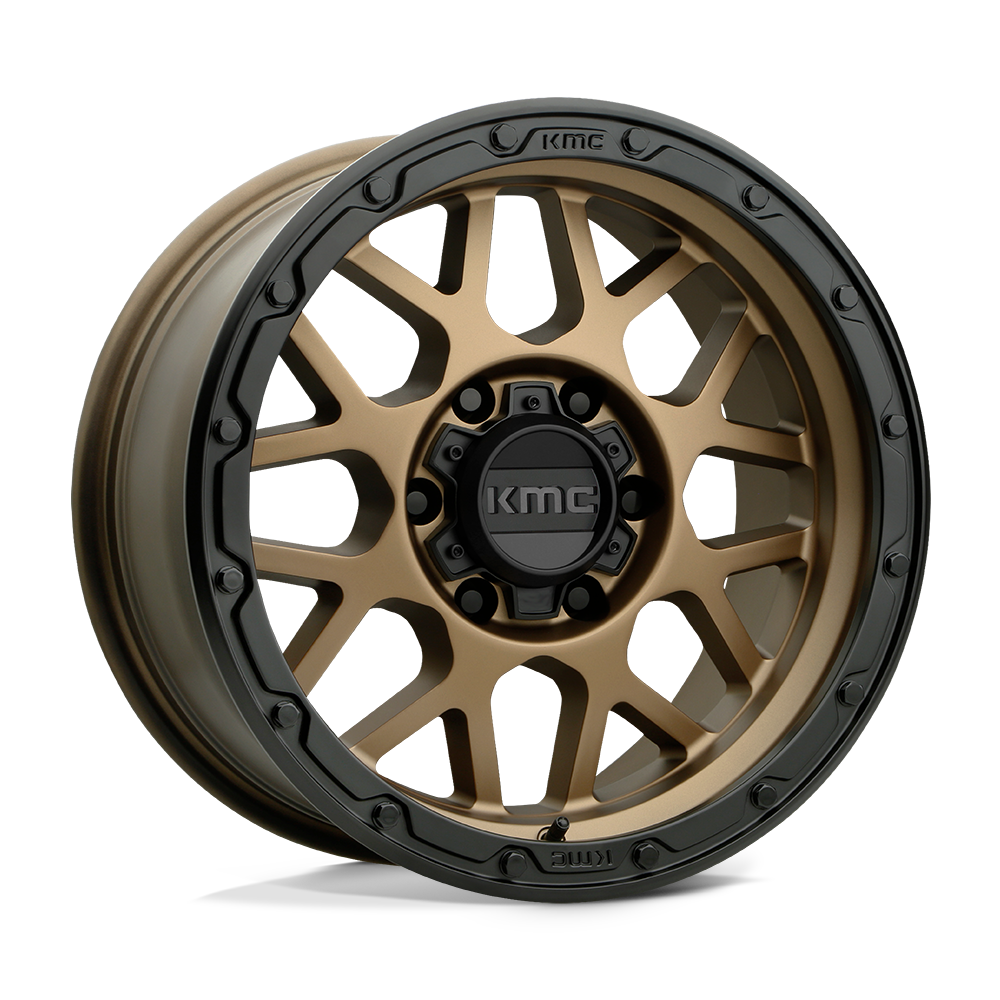 KMC Km535 Grenade Off-Road 17X9 6X135 -12MM Matte Bronze W/ M-Black Lip