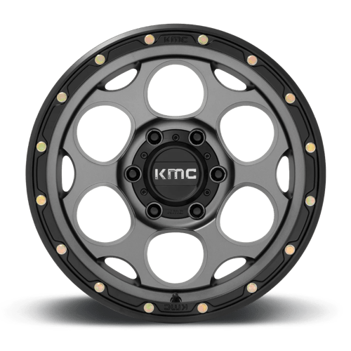 KMC Km541 Dirty Harry 18X8.5 6X139.7 +0MM Satin Gray W/ Black Lip
