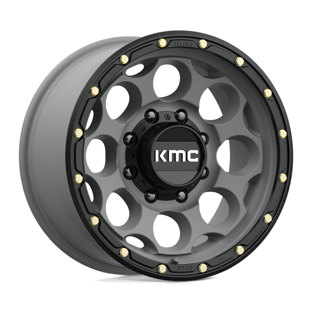 KMC Km541 Dirty Harry 17X8.5 8X170 +0MM Satin Gray W/ Black Lip
