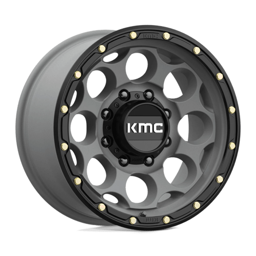 KMC Km541 Dirty Harry 17X8.5 8X170 +0MM Satin Gray W/ Black Lip