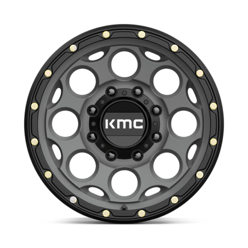 KMC Km541 Dirty Harry 17X8.5 8X165.1 +0MM Satin Gray W/ Black Lip